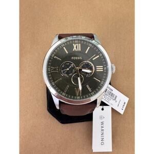 Fossil BQM7099 Flynn Brown Leather Watch 48mm - BQM7099